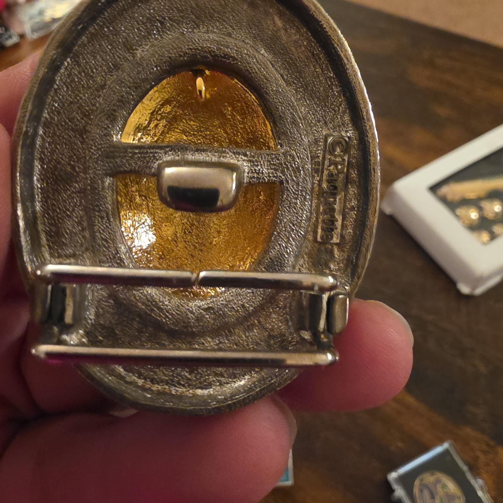 Vintage Junk Drawer Lot of Small Items Pill Box Buckle 10 Money Clip Mirror