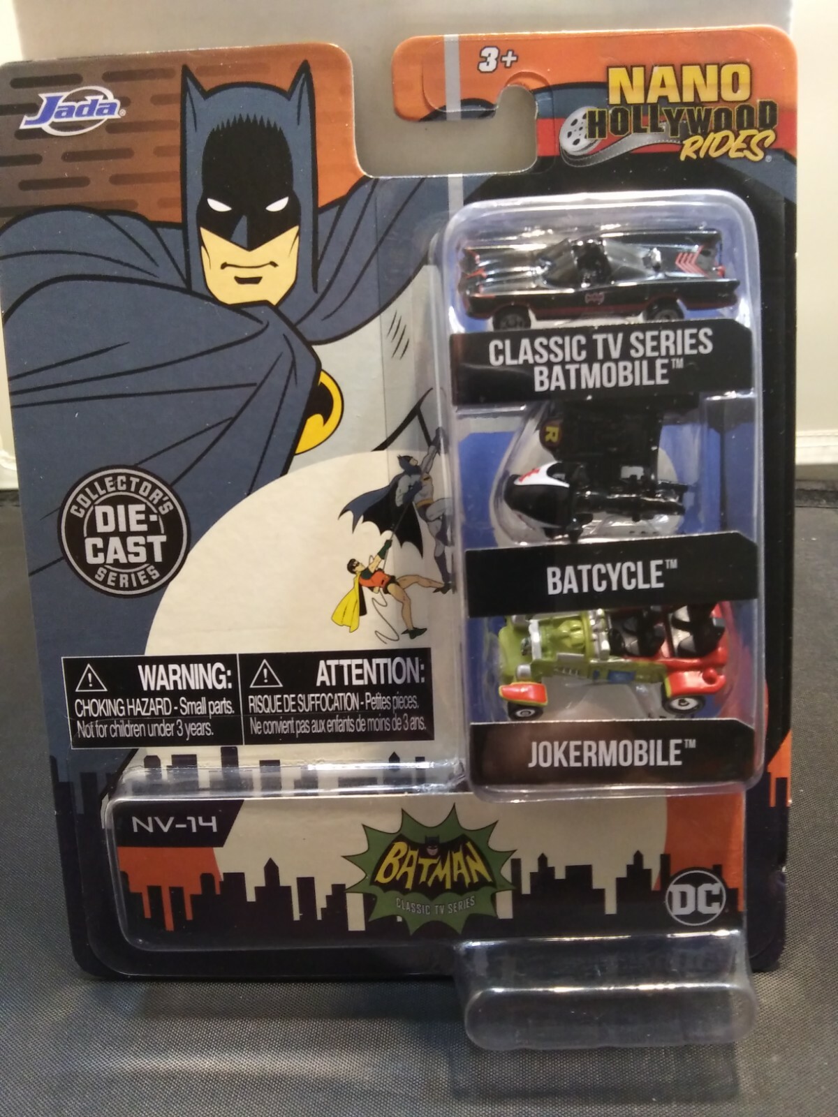 JADA NANO HOLLYWOOD RIDES BATMAN CLASSIC SERIES 3 PACK DC COMICS FREE SHIPPING.