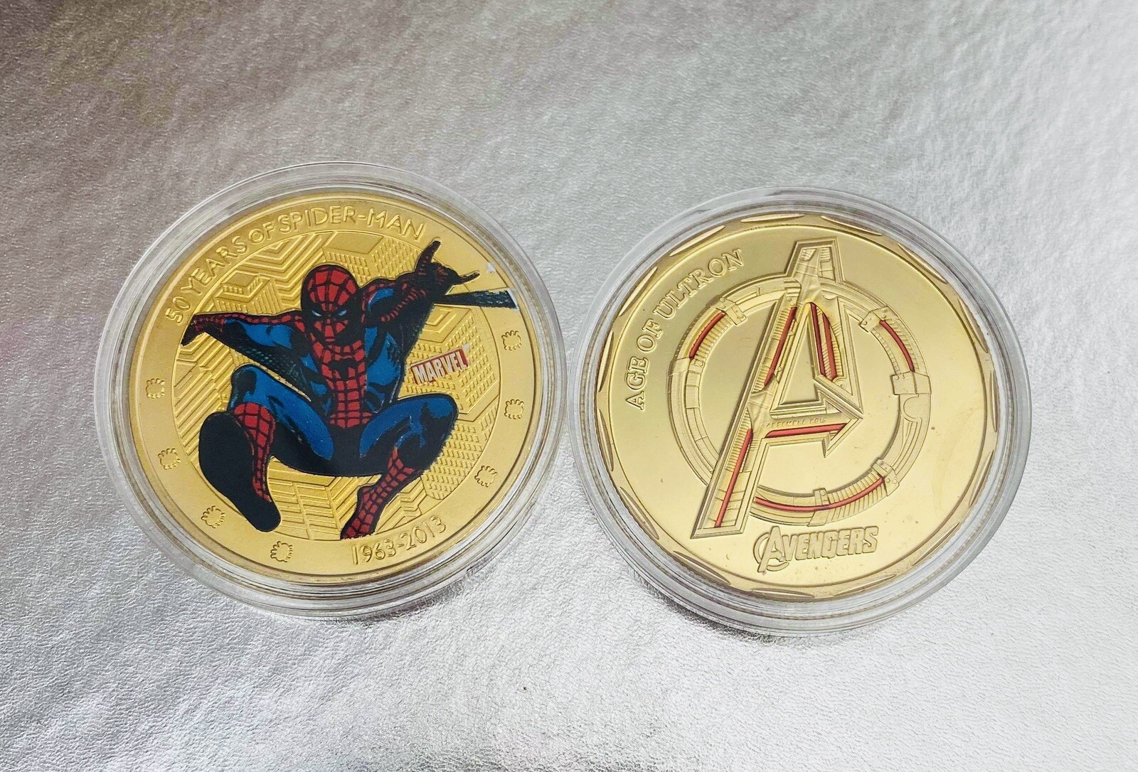 Marvel Avengers Age Of Ultron Gold Plated Commemorative Coin Box Set