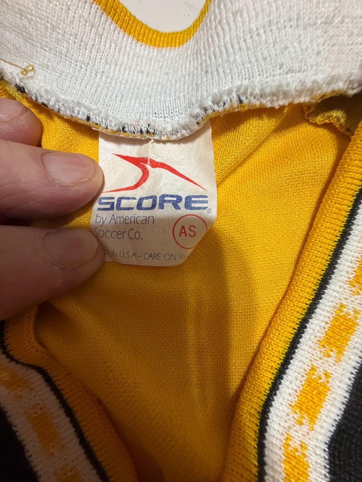 PRE-WORN Vintage Tee Shirt: AYSO Yellow and Green Youth Soccer Jersey