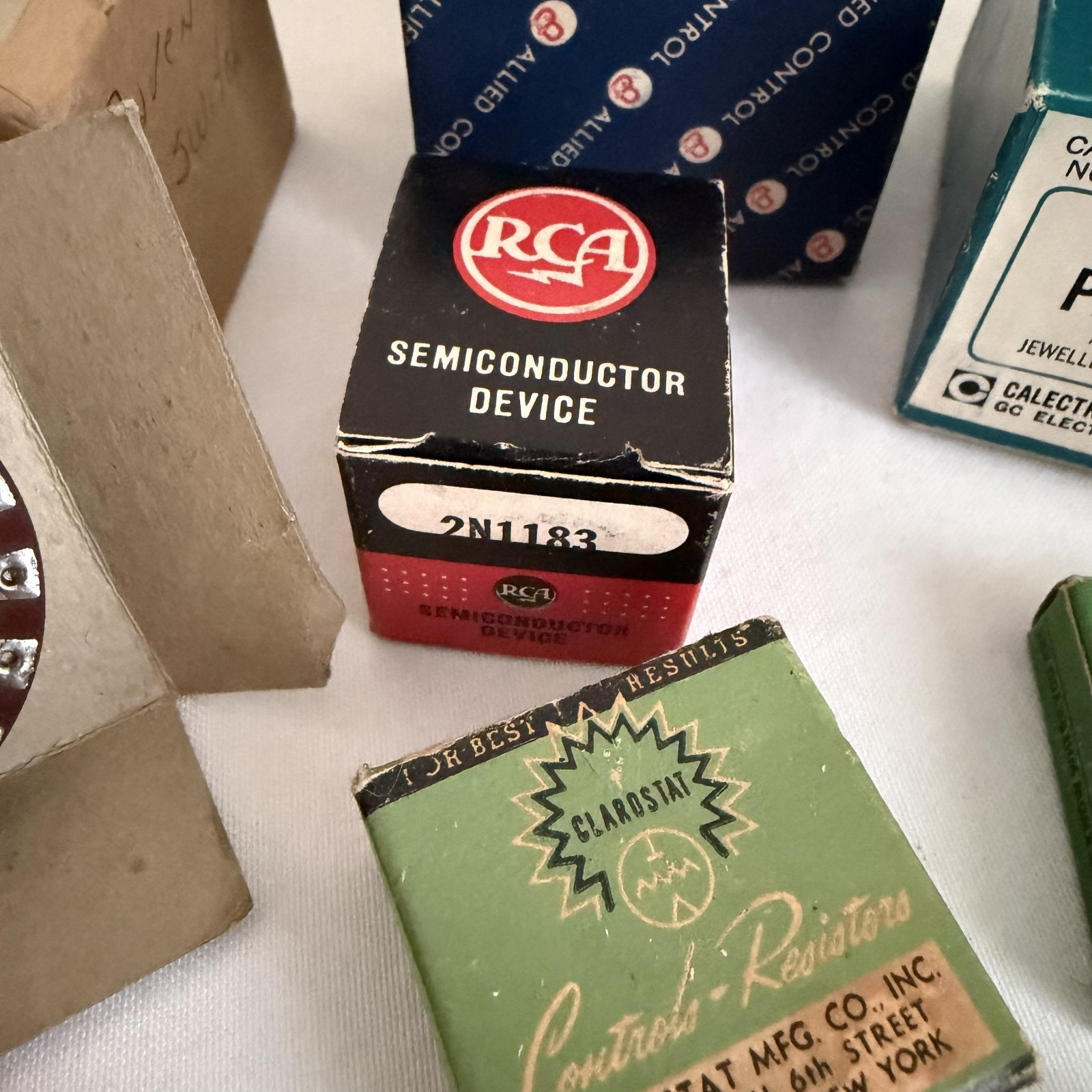 VTG Junk Drawer Lot Electric Radio Components Daven Switch Precision Meter NOS