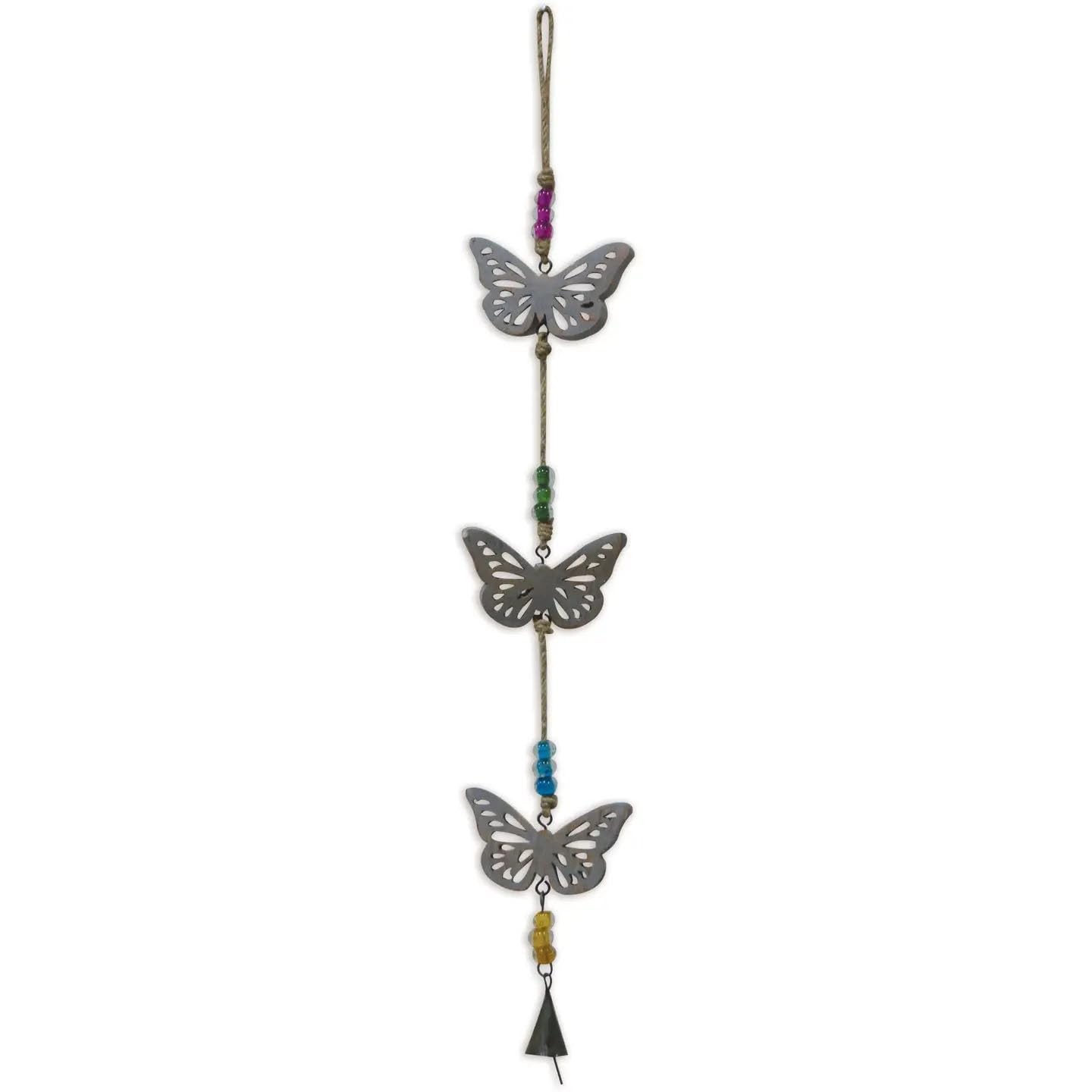 Sunset Vista Designs Boho – Butterfly Trio Bell, 24-inch Height