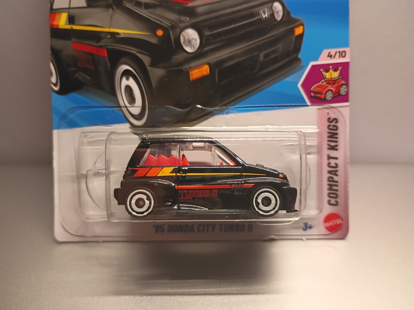 Hot Wheels ’85 Honda City Turbo ll Compact Kings #4/10 Black Diecast 1:64 Scale
