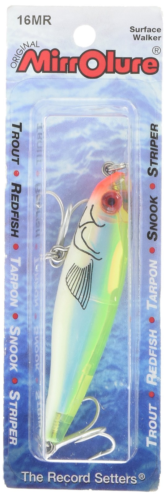 Mirrolure 16MR-CFPR Mirromullet Surface Walker Chat Bk/PRL/Silver 3in 3/8oz