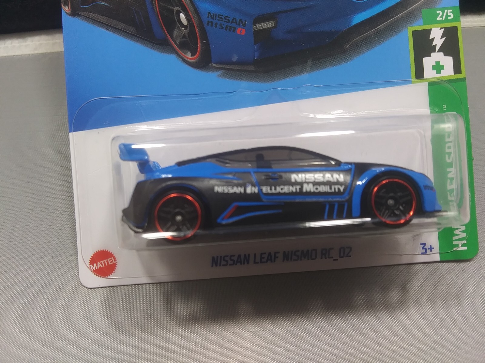Hot Wheels Nissan Leaf Nismo RC_02 HW Green Speed #2/5 Blue Diecast 1:64 Scale