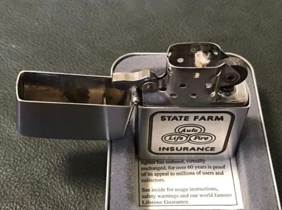 Zippo STATE FARM INSURANCE Vintage Made in 1956