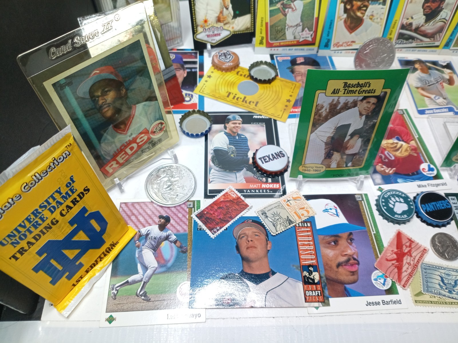 Nice Junk Drawer Lot Baseball Cards, Coins, Tokens, Misc, #P629J2