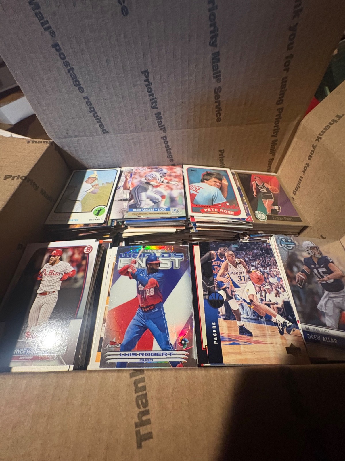 Medium USPS Box Filled With Sportscards! Unopened Packs, Vintage, FREE Mantle!
