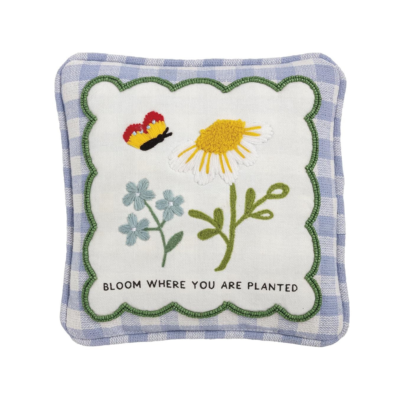 Mud Pie Front Embellished Bloom Pillow
