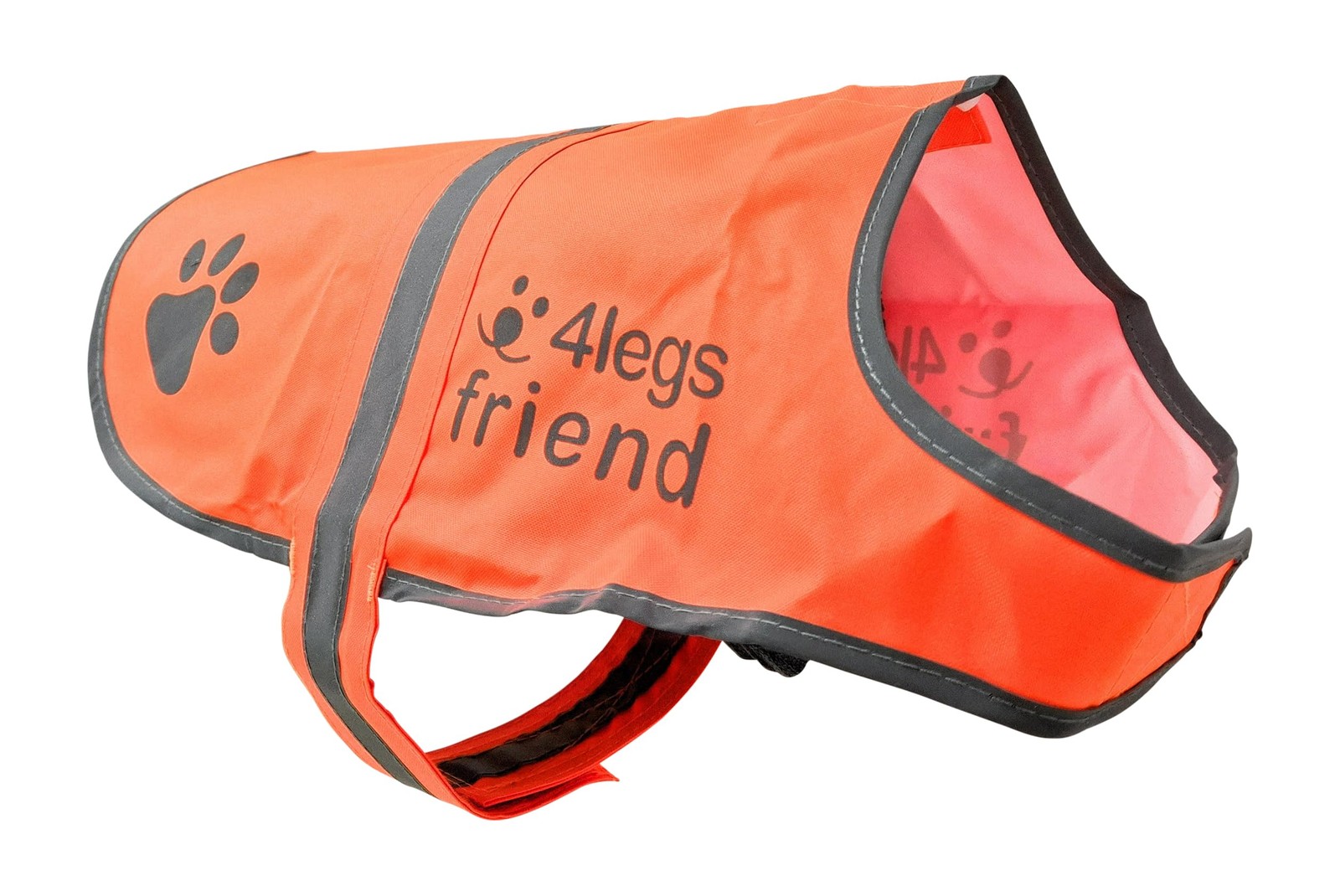 4LegsFriend Dog Safety Reflective Vest, High Visibility, Blaze Orange