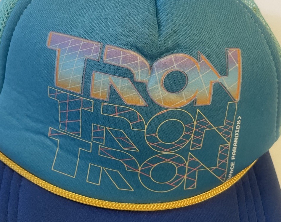 Disney Parks Tron Ares Lightcycle Run Retro Adjustable Trucker Mesh Hat Cap