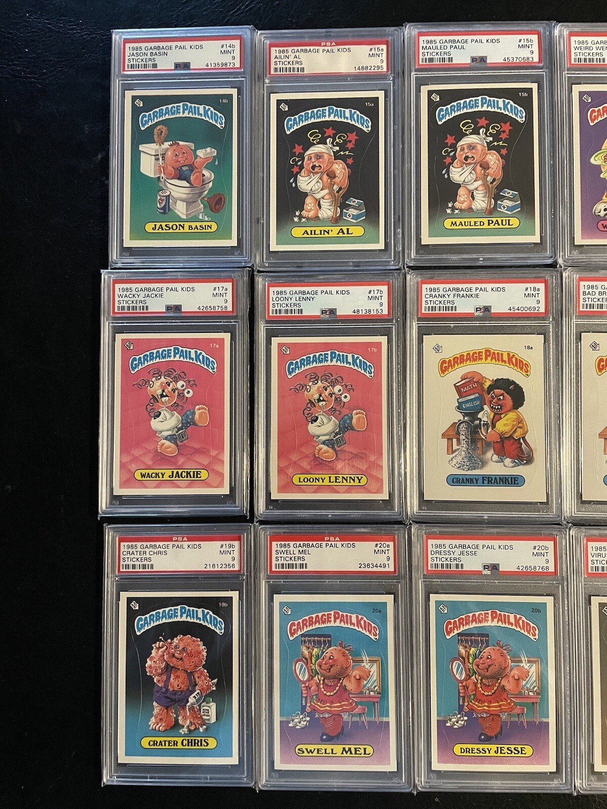Garbage Pail Kids OS1 ALL PSA 9 Lot! THE ENTIRE 88 card set Graded Mint!!