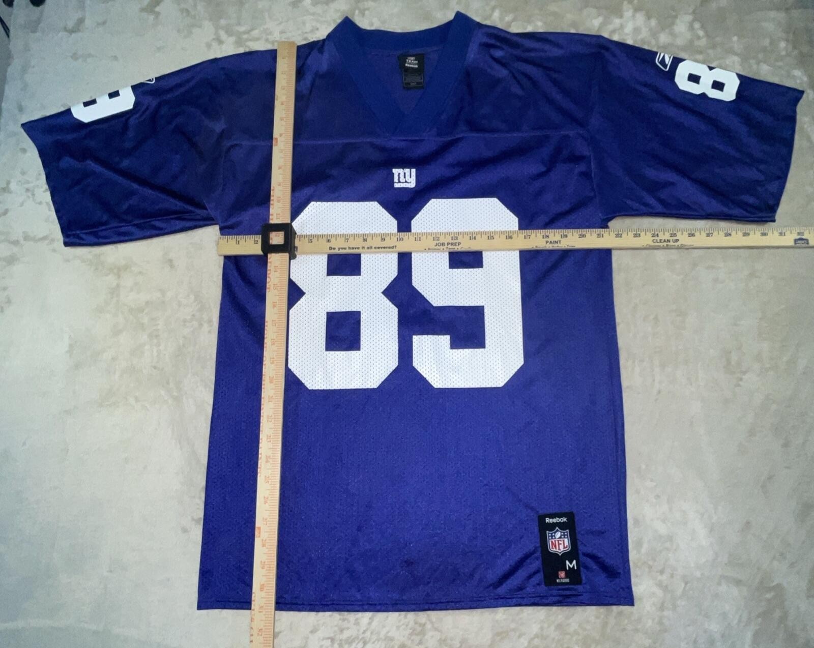 Reebok NY Giants Kevin Boss #89 NFL Team Apparel Jersey Blue Size Medium