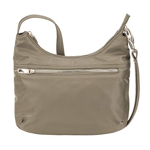 Travelon Women’s Anti-Theft Tailored Hobo Travel Purse, Sable, One Size