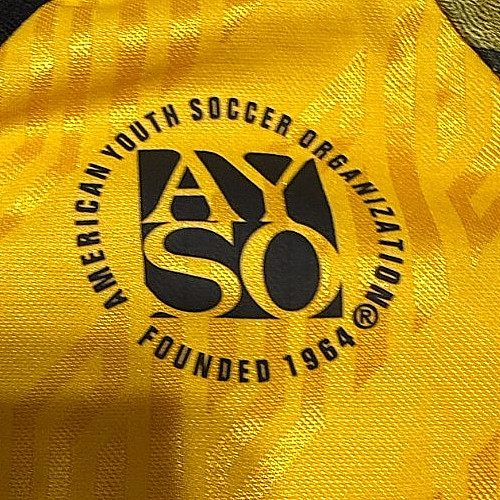 PRE-WORN Vintage Tee Shirt: AYSO Yellow and Green Youth Soccer Jersey