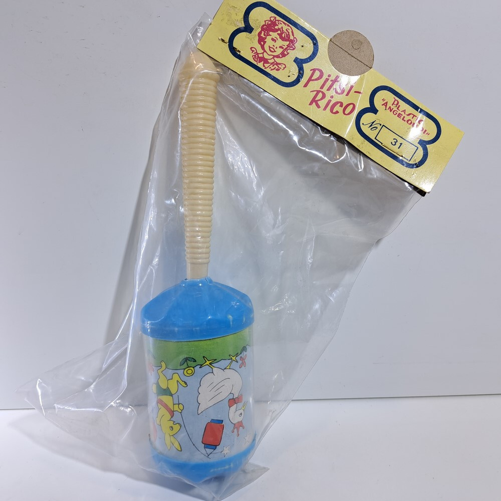 VTG MADE IN GREECE BABY PLASTIC RATTLE PLASTIC ANGELOUDI PITSI-RICO GREEK e