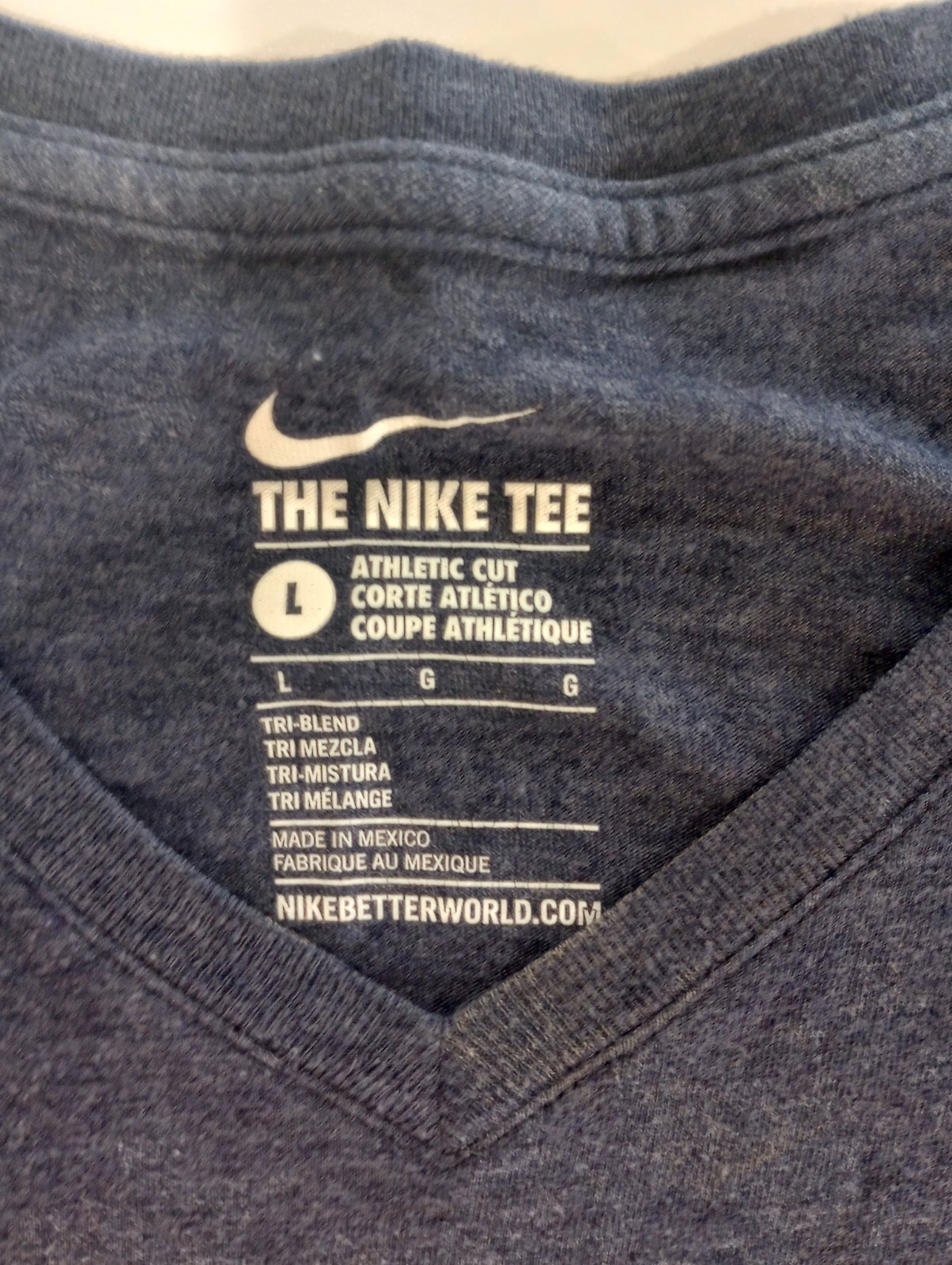 Nike Women’s Detroit Tigers Tee (Motor City) Large Navy Blue Athletic Cut MLB