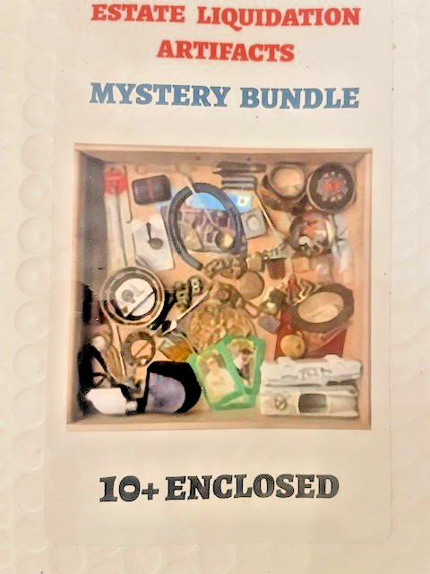 Estate Finds-Mixed smalls: Jewelry, Coins, Stamps, Watch, 10+vintage – lot CB4B5