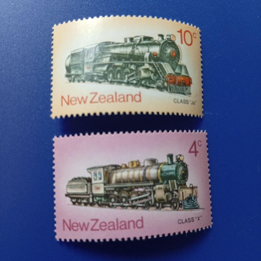 Foreign stamps New Zealand 1973 Steam locomotive 4 types set