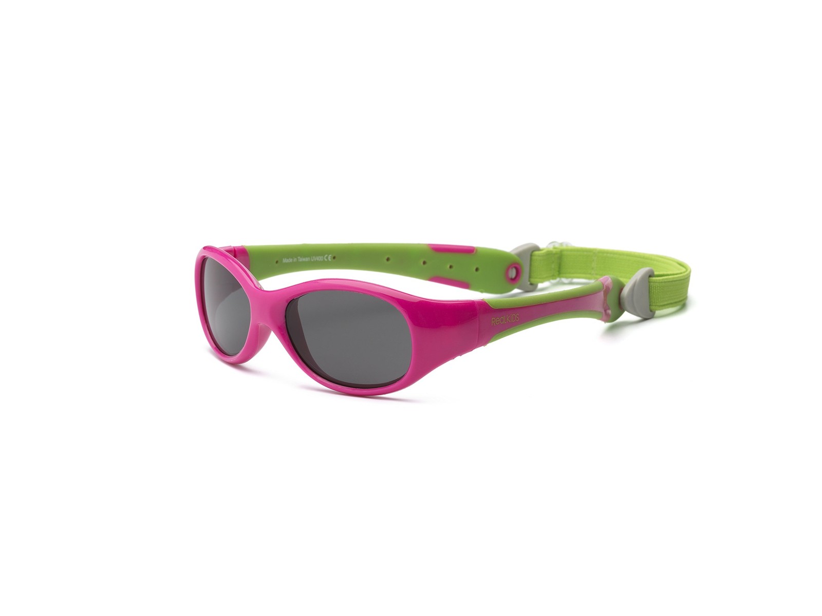 Real Shades Kids Unbreakable Sunglasses, Baby 0+, Pink/Lime, UV Protection
