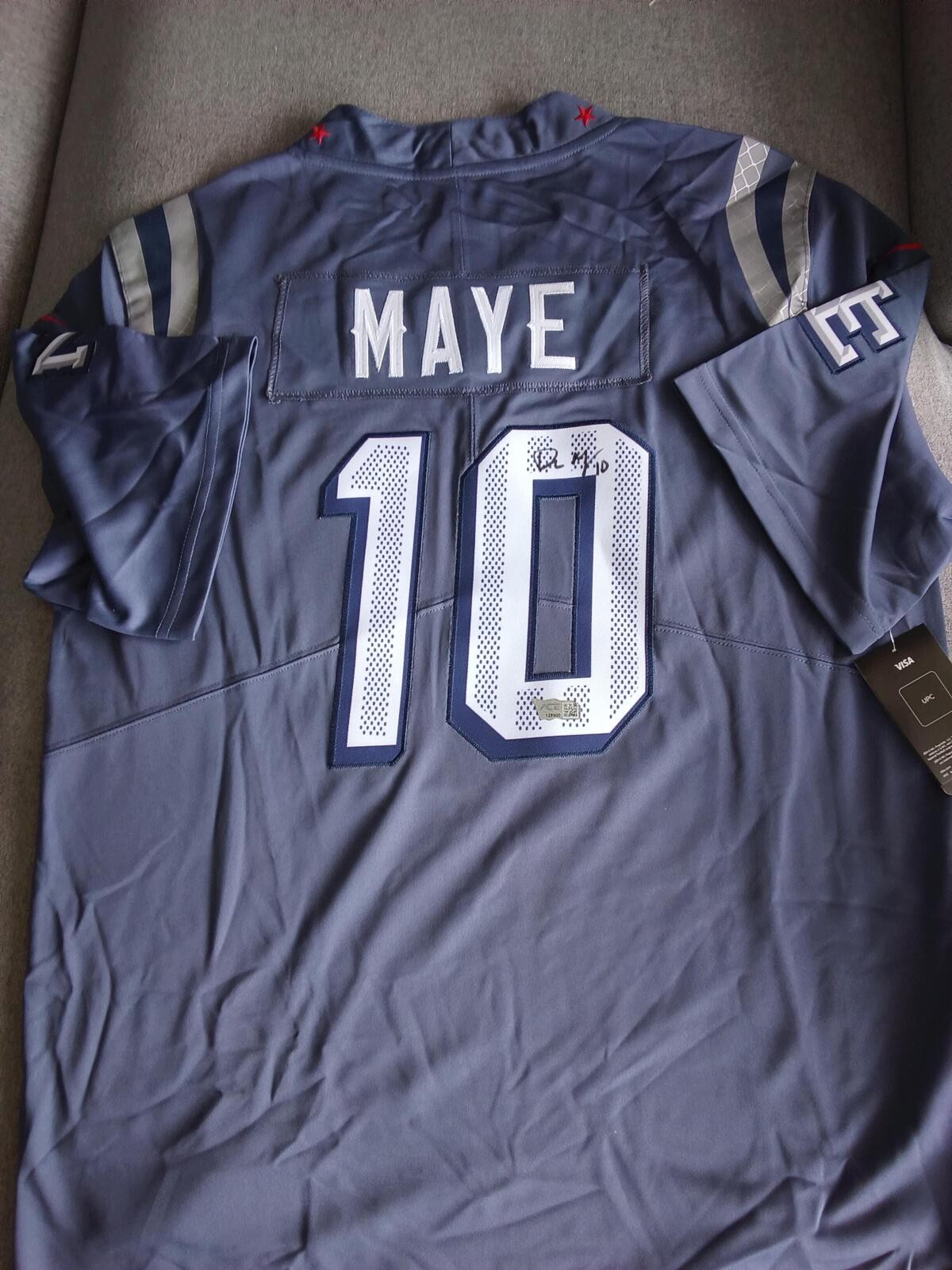 Drake Maye Signed Autographed New England Patriots Football Jersey w/ ACE COA