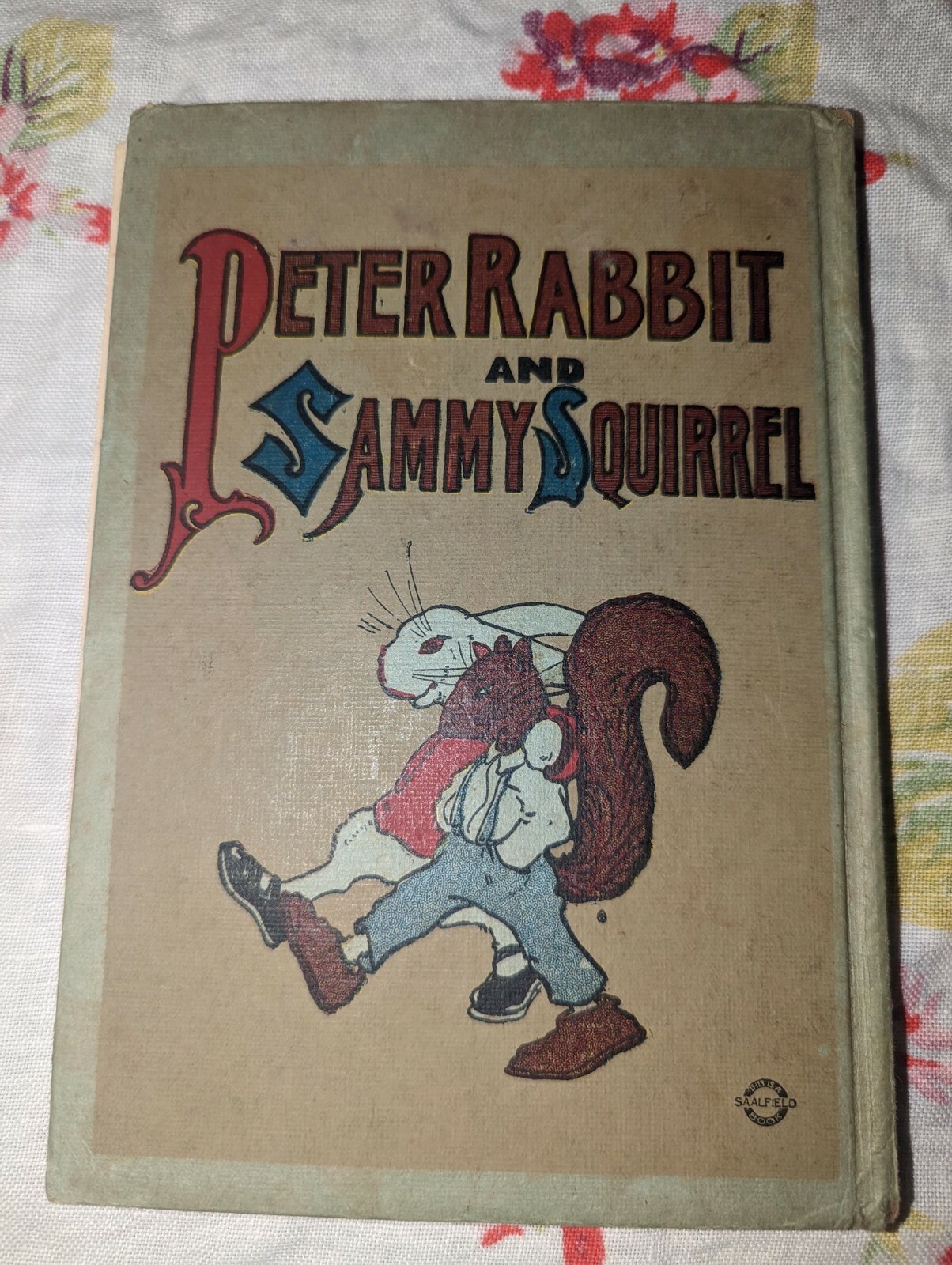 Antique Peter Rabbit and Sammy Squirrel HC book 1918 Great pictures for framing