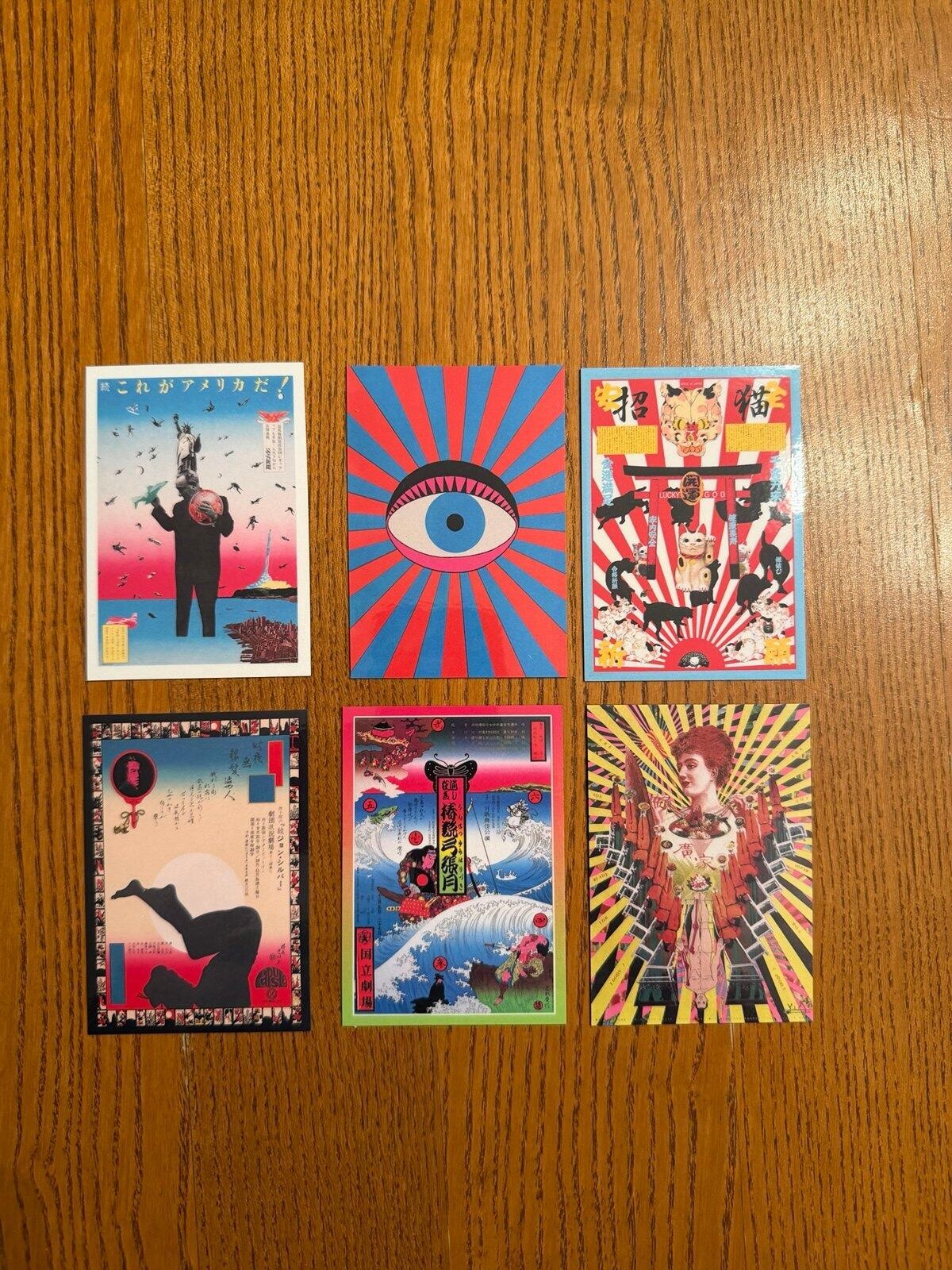 Tadanori Yokoo FRIDGE MAGNETS Japanese psychedelic art Japan