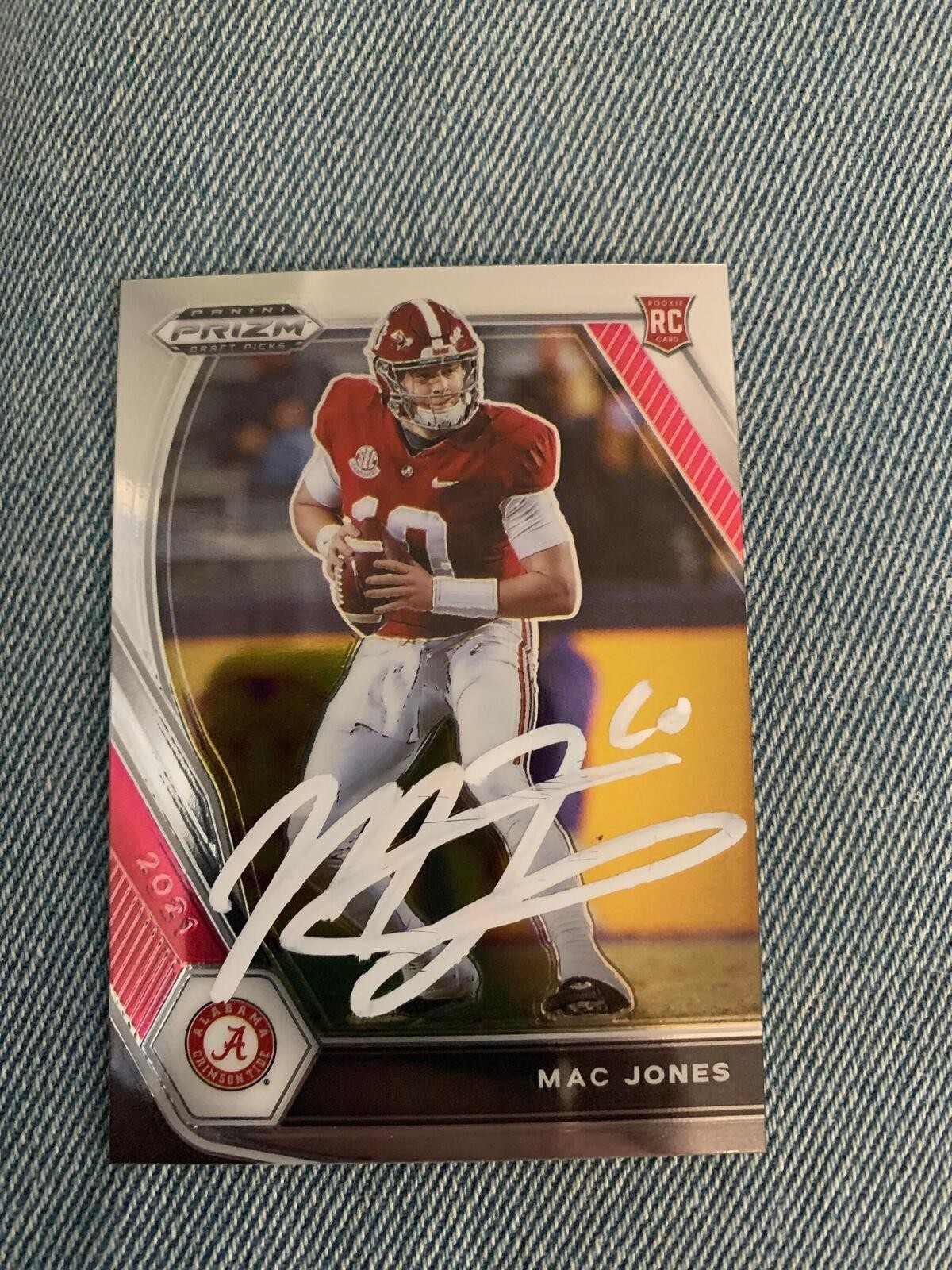 Mac Jones Signed Autographed New England Patroits Football Rookie Card RC COA