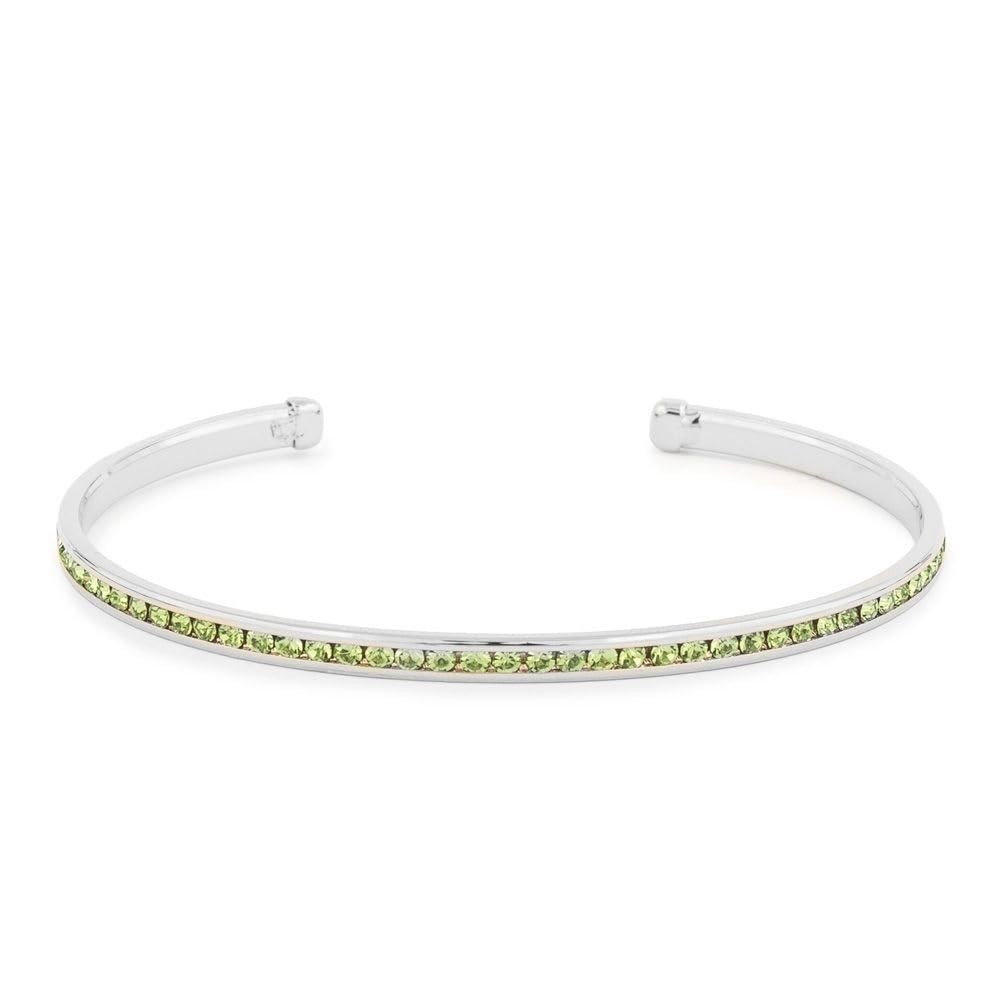Maya J August Birthstone White Cuff, Peridot