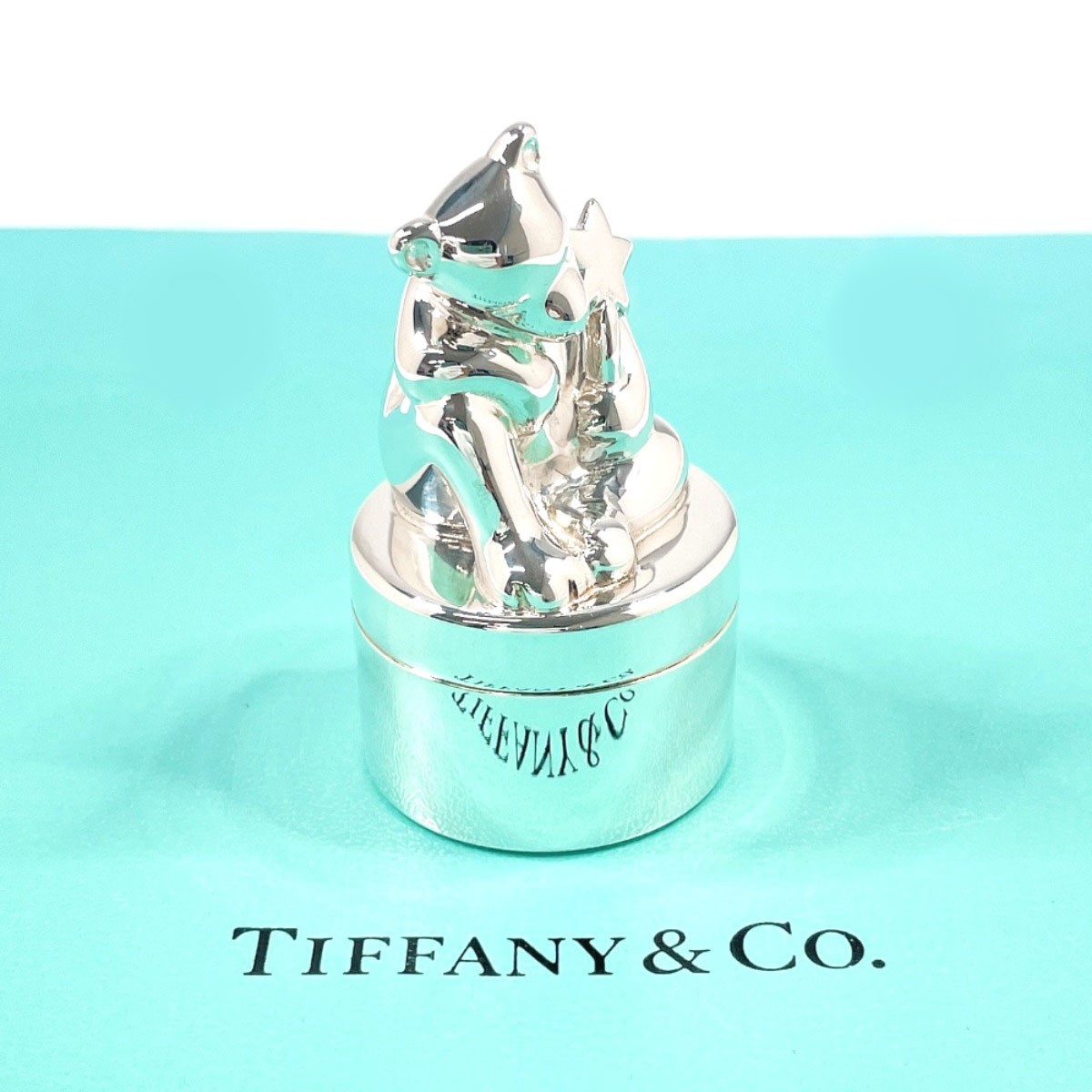 TIFFANY&Co. Glove case Accessory case box interior Teddy bear Silver925 unisex