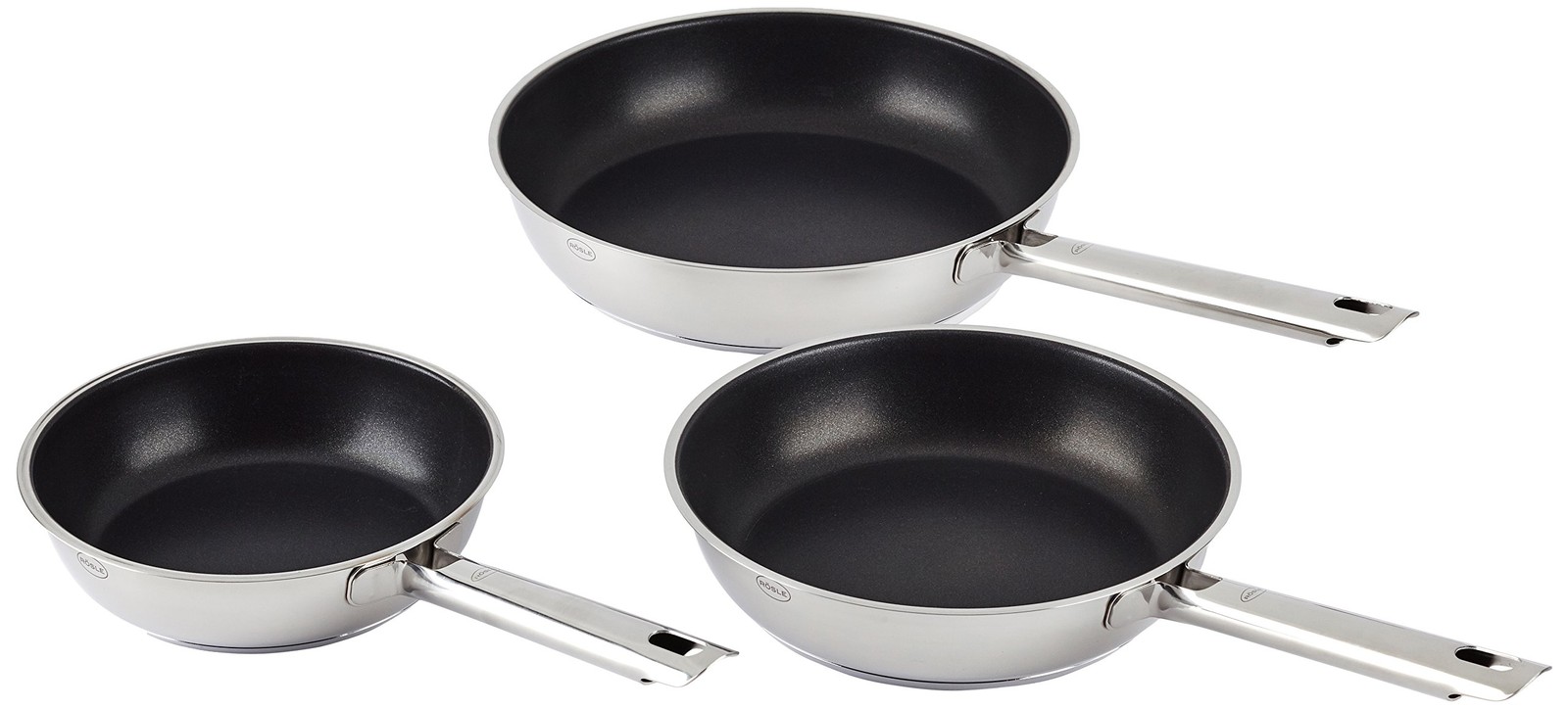 Rösle Set of 3 Frying Pans 20/24/28cm Stainless Steel Non-Stick