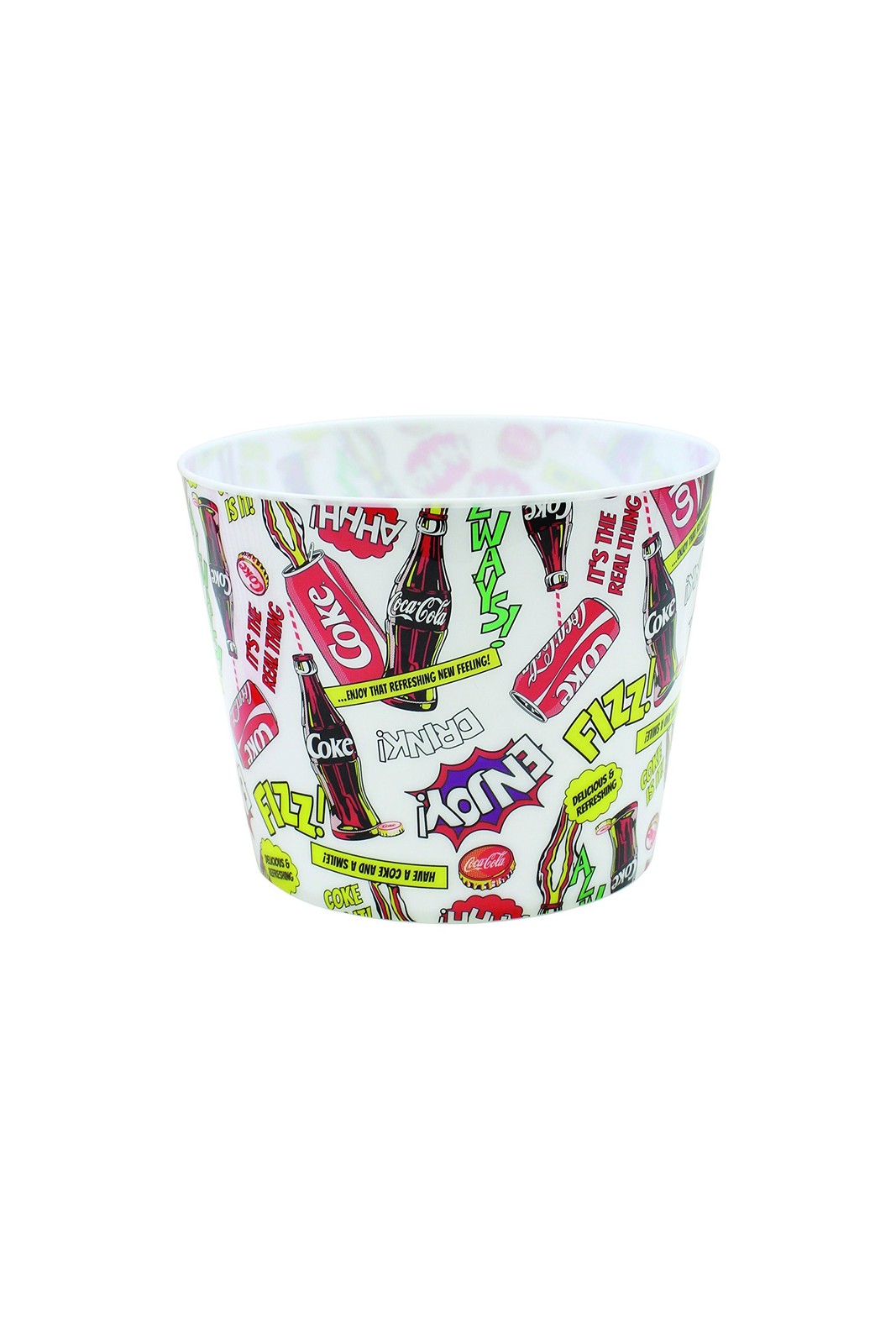 Tablecraft Bucket Pause Refresh Plastic Popcorn Multicolor 7 375 Inch Standard