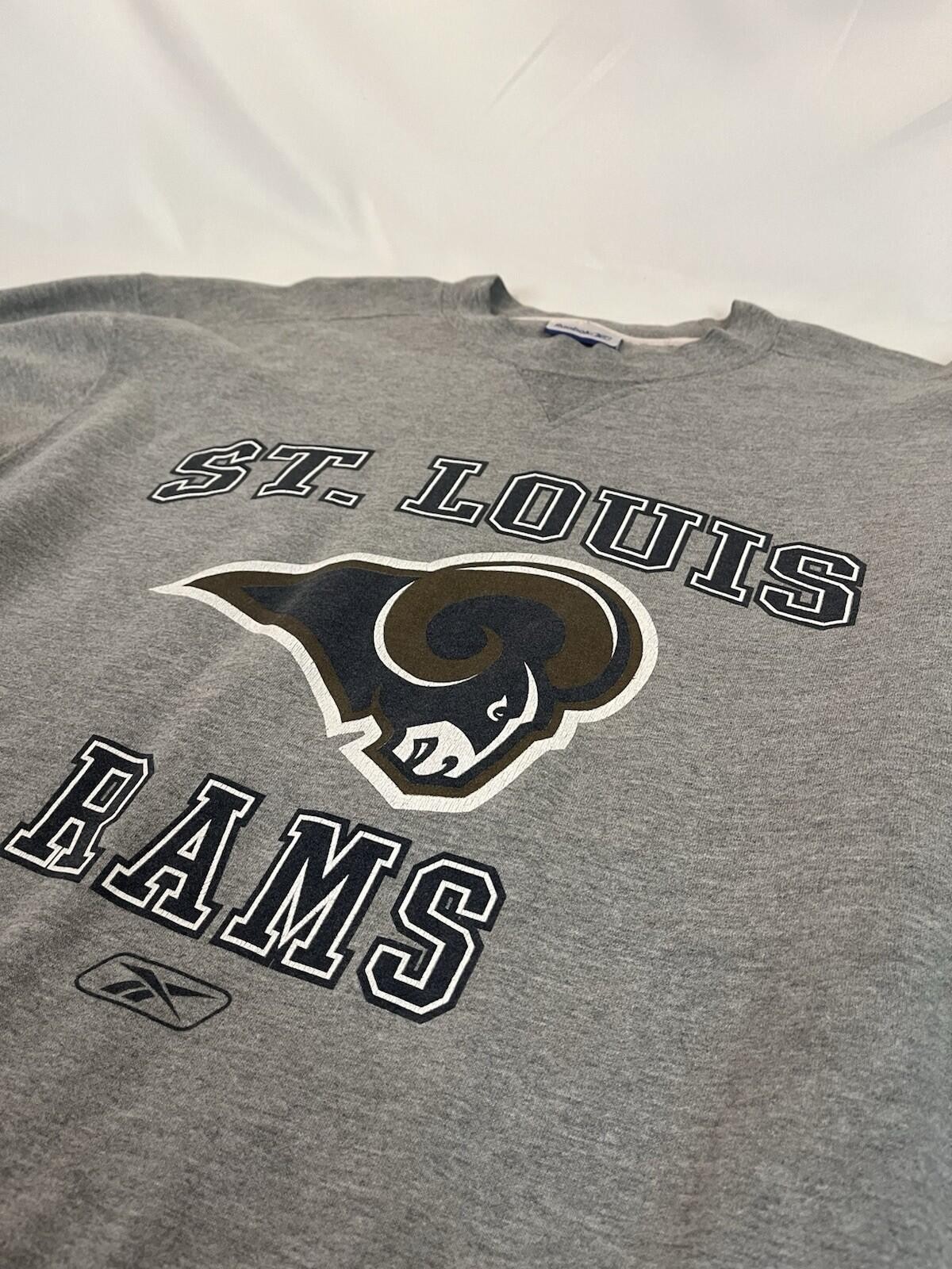 VTG Y2K 90s St. Louis Rams NFL Reebok Gray Sweatshirt Men’s XL