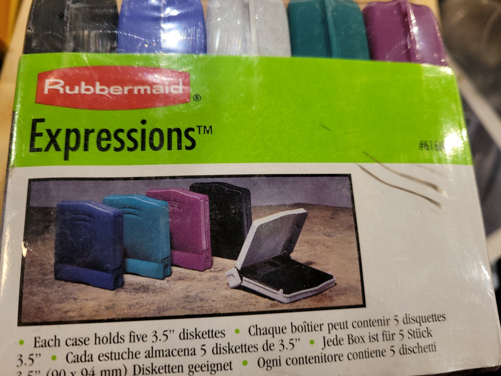 5-Pack Rubbermaid Expressions Diskette Travel Packs for 3.5” Diskettes #616m DS1