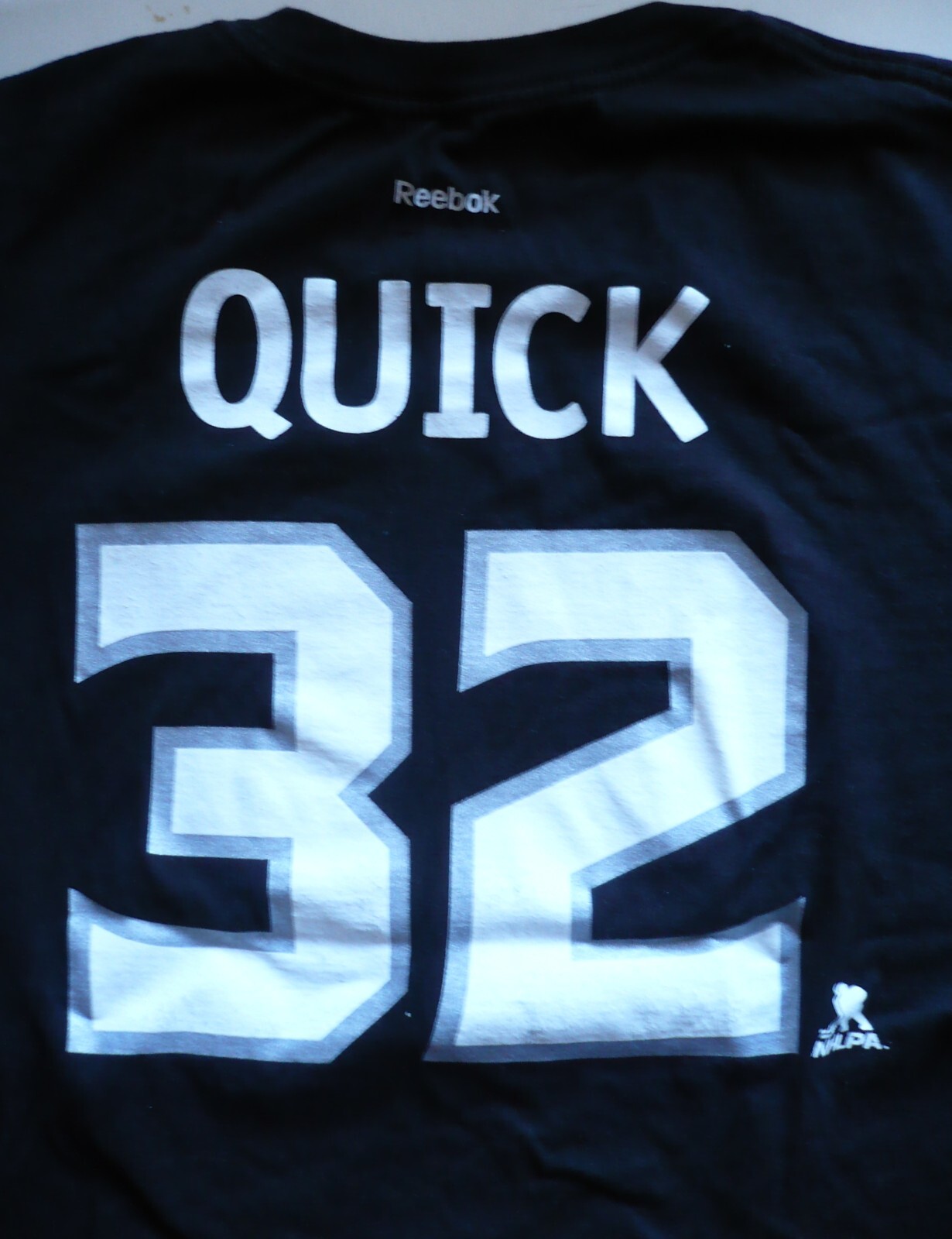 LA KINGS, NHL, QUICK 32 Design REEBOK T-Shirt YOUTH XL EG TG 18 Short Sleeve BLK