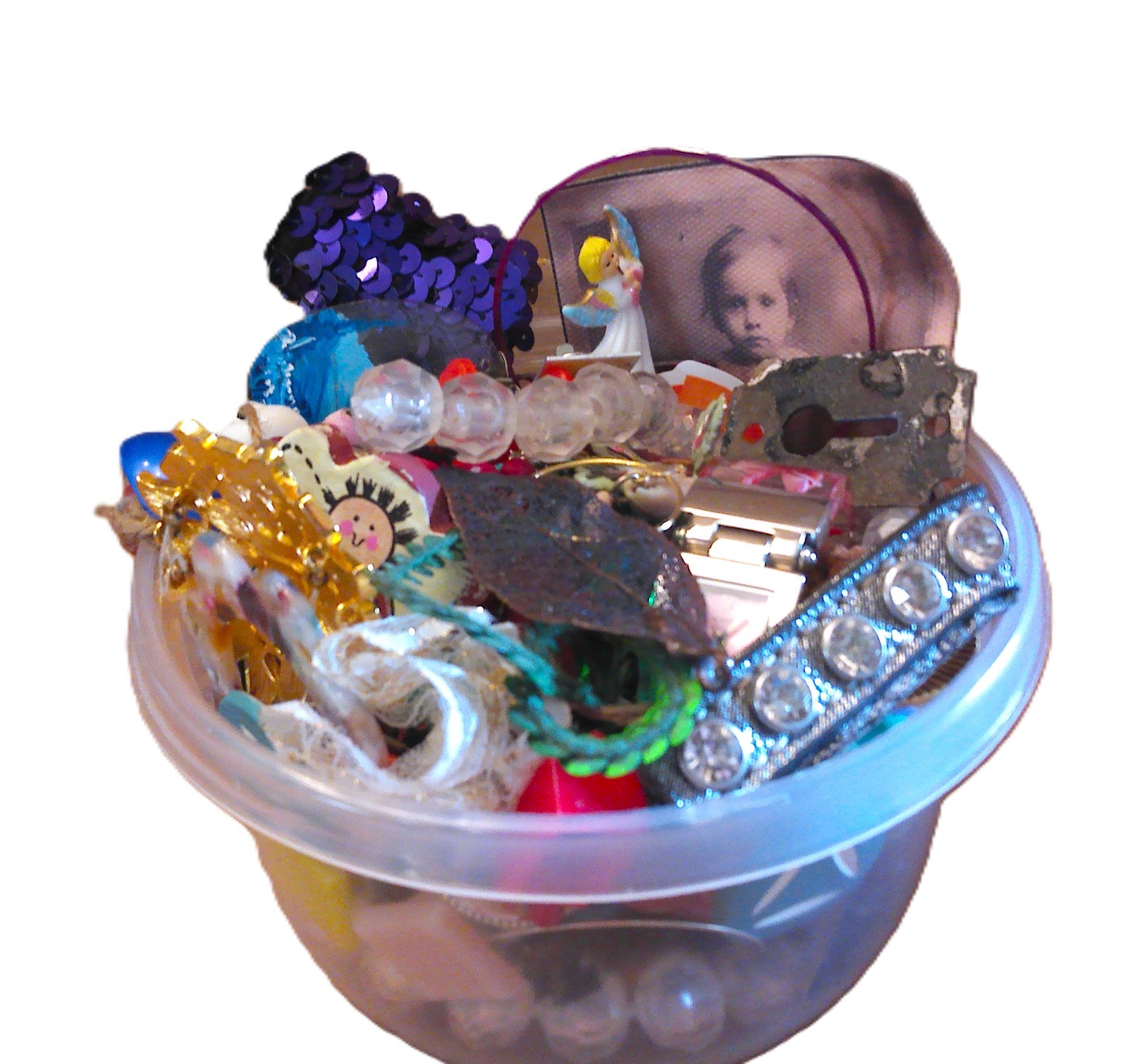 1+lb Junk Drawer Found Objects Lot Crow Confetti For Art Collage Journals Craft