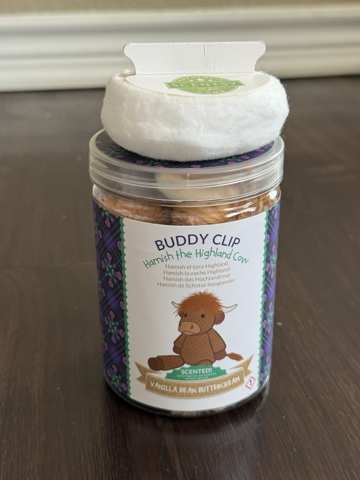 NEW Scentsy Hamish the Highland Cow Buddy Clip