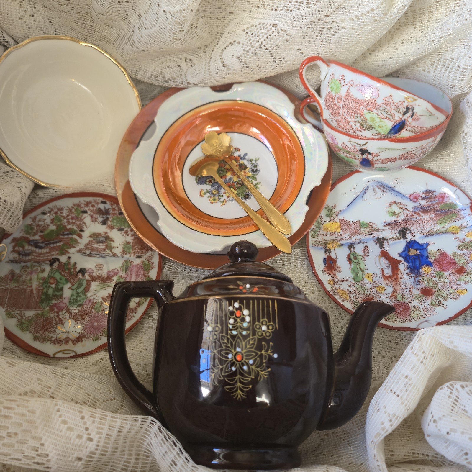Vintage Mismatched China And Tea Time Mystery Gift Box For 2