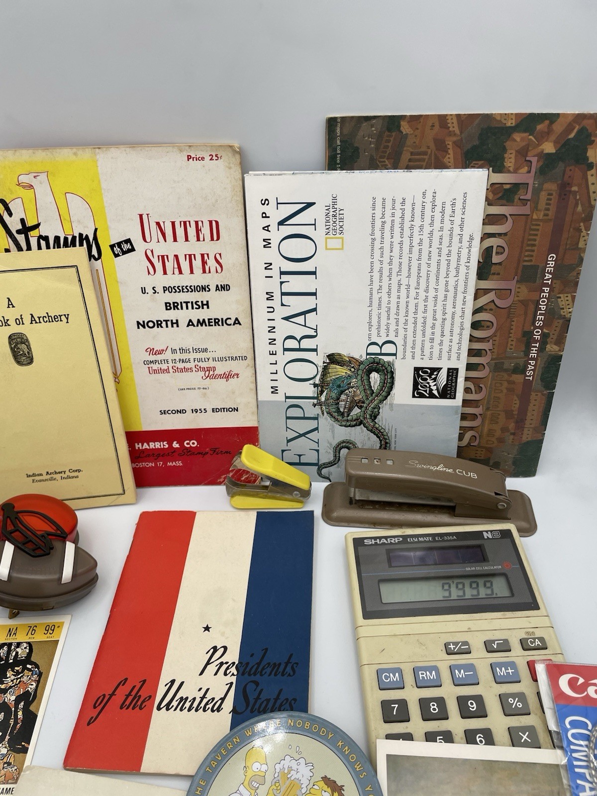 VTG 28pc Mixed Grandpa Lot: Military, USA, Car, Postcards, Photos, Football TG1