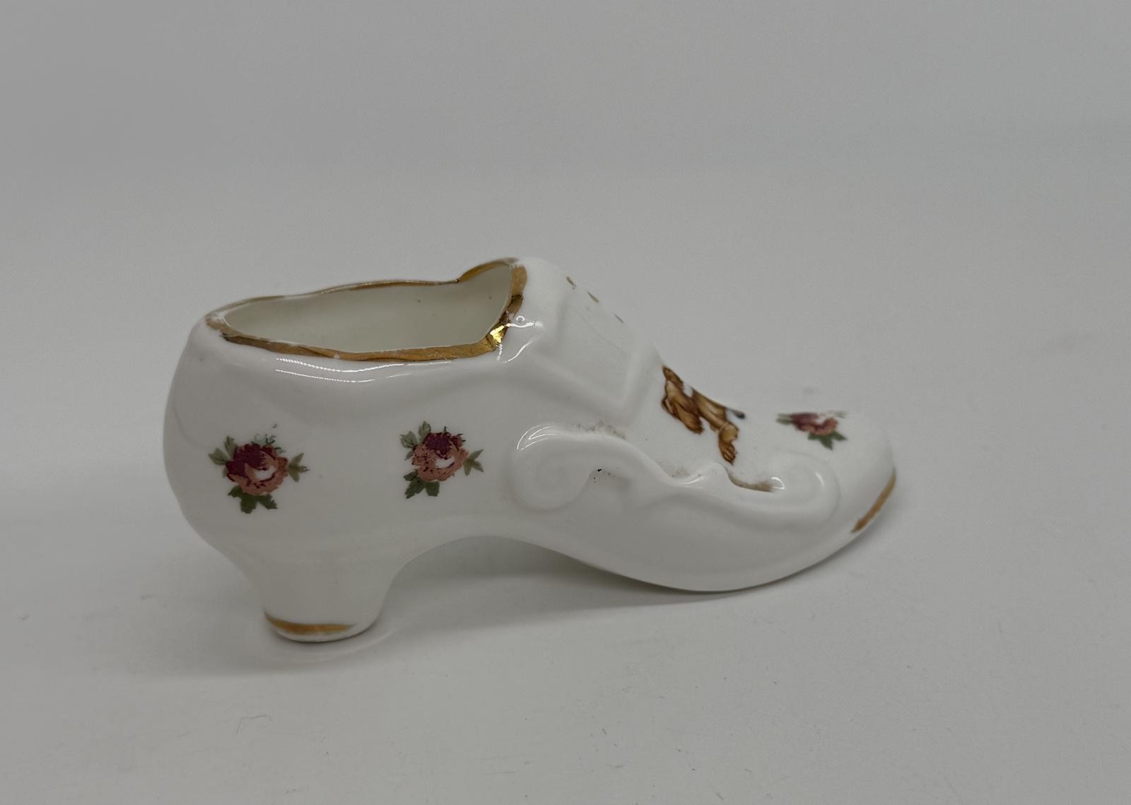 Vintage Johnson Ceramics Bone China Shoe Figurine Rare