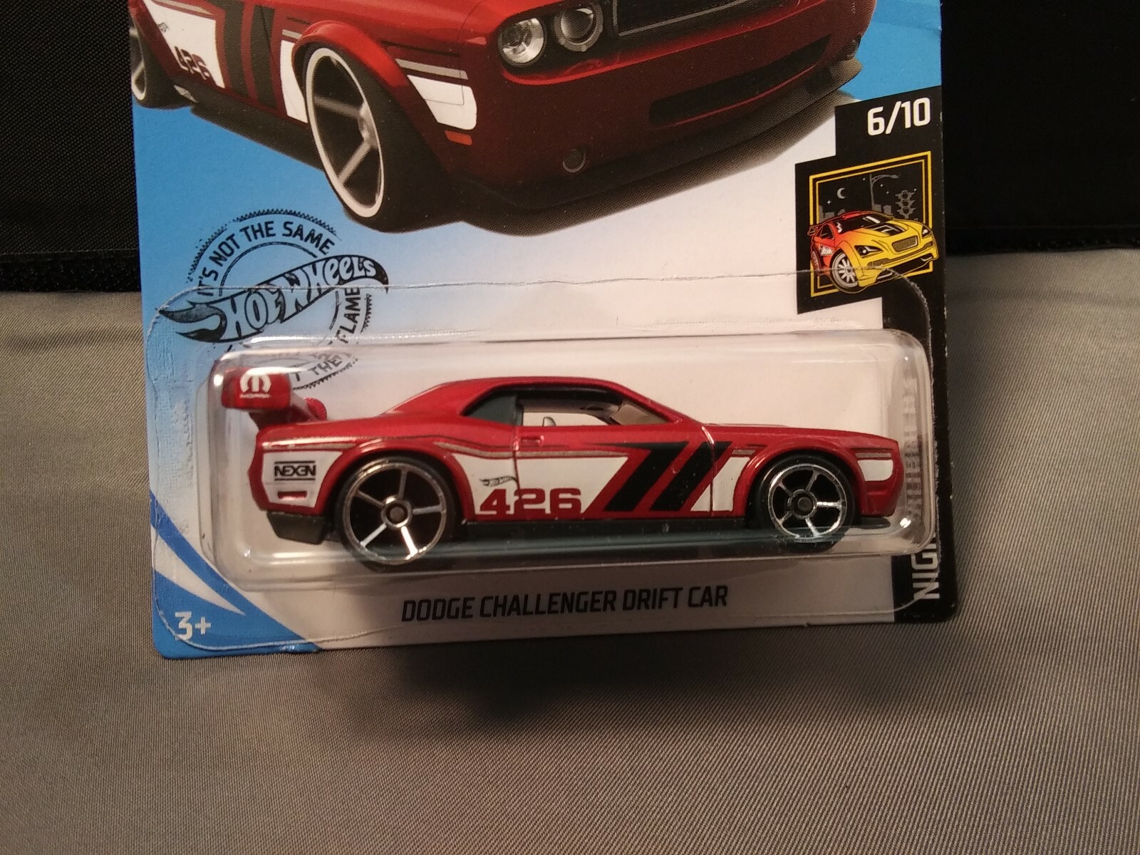 Hot Wheels Dodge Challenger Drift Car Nightburnerz Series #6/10 Red Diecast