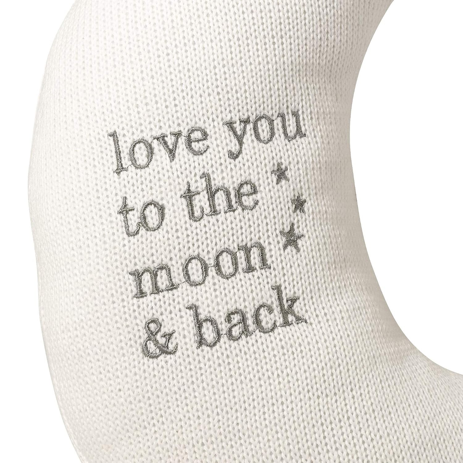 Lillian Rose White Star and Gray Moon Nursery Pillow Set
