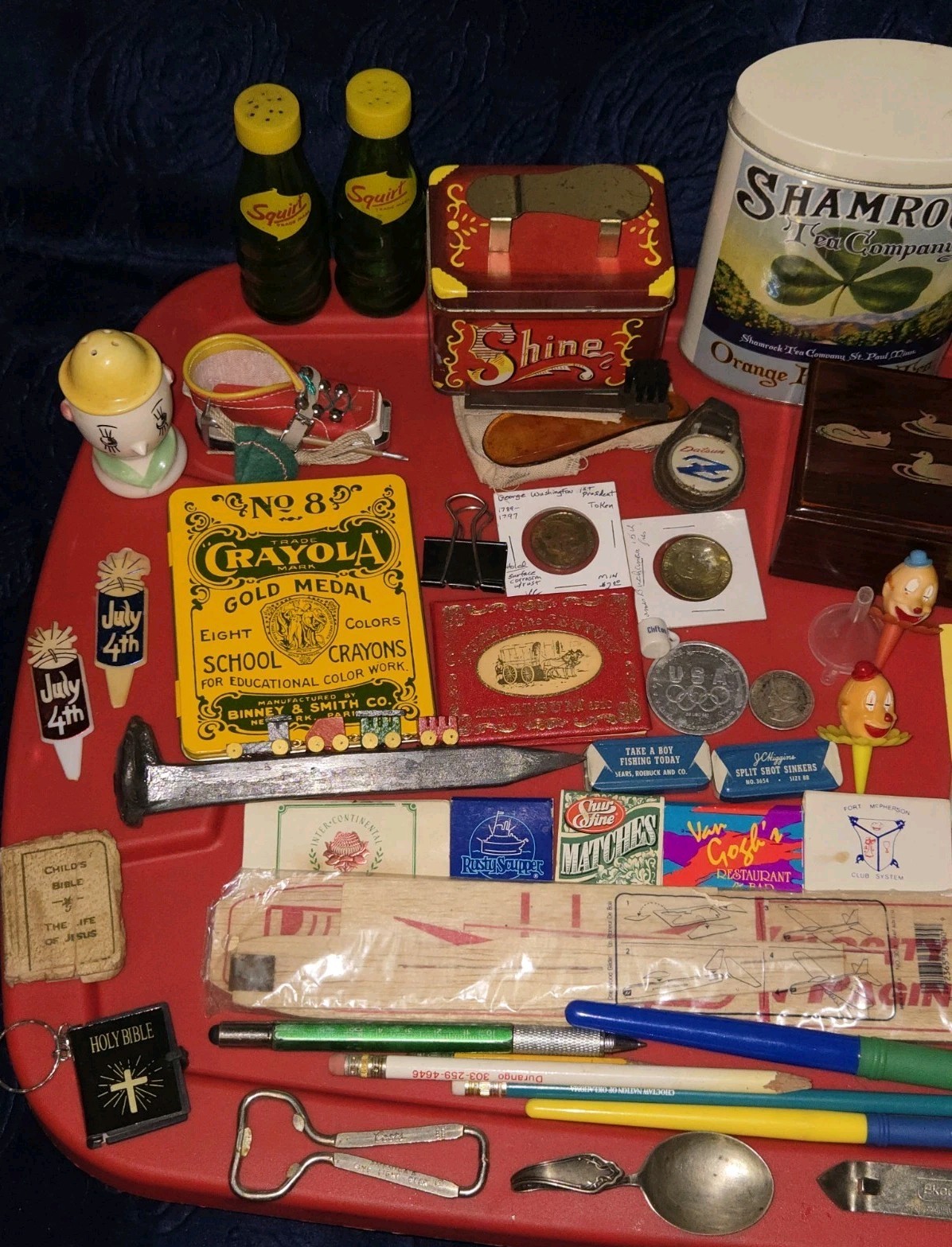 Grandpas Vintage Junk Drawer Lot~Random Misc Collectables Knick knacks & More