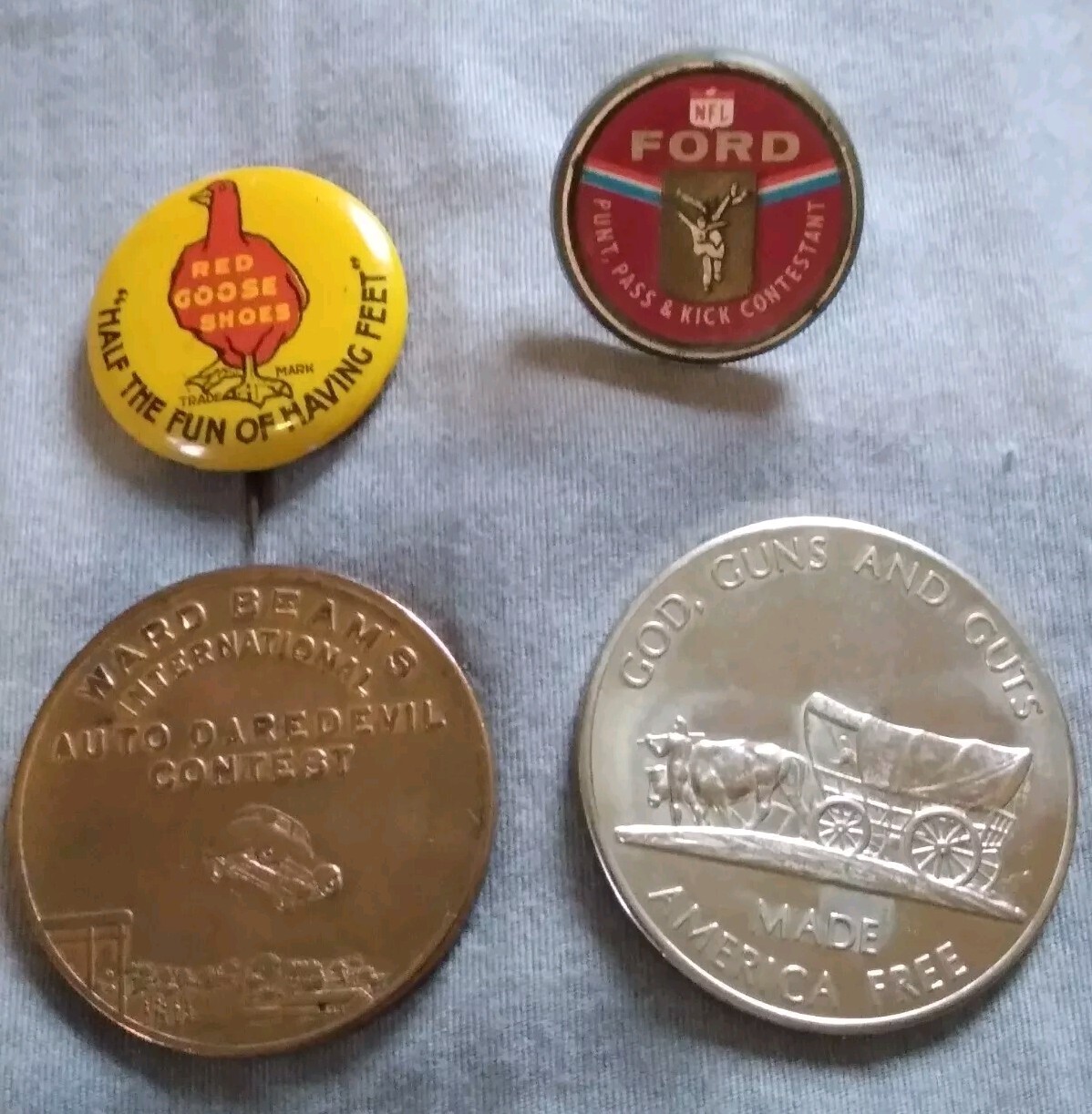 Vintage Tokens and Pins Junk Drawer Lot.