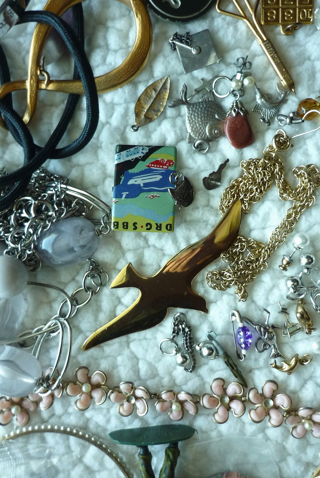 Junk Drawer Lot Old Jewelry Coins