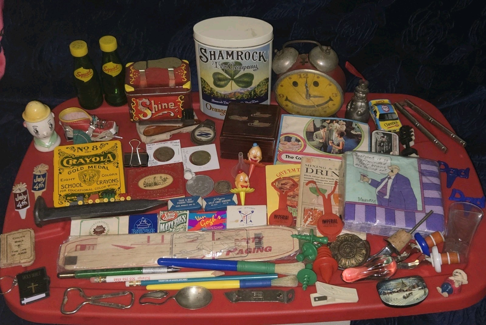 Grandpas Vintage Junk Drawer Lot~Random Misc Collectables Knick knacks & More