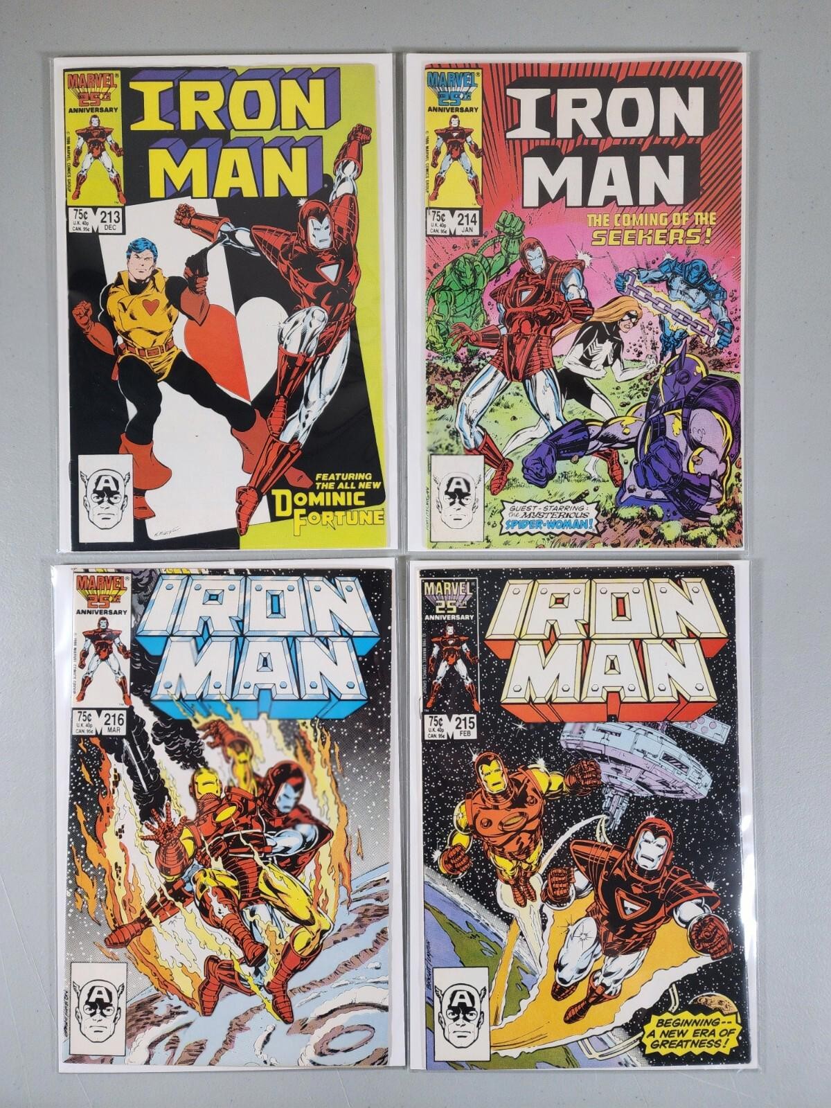 IRON Man #213 214 215 216 VF/NM or Better Marvel 1986