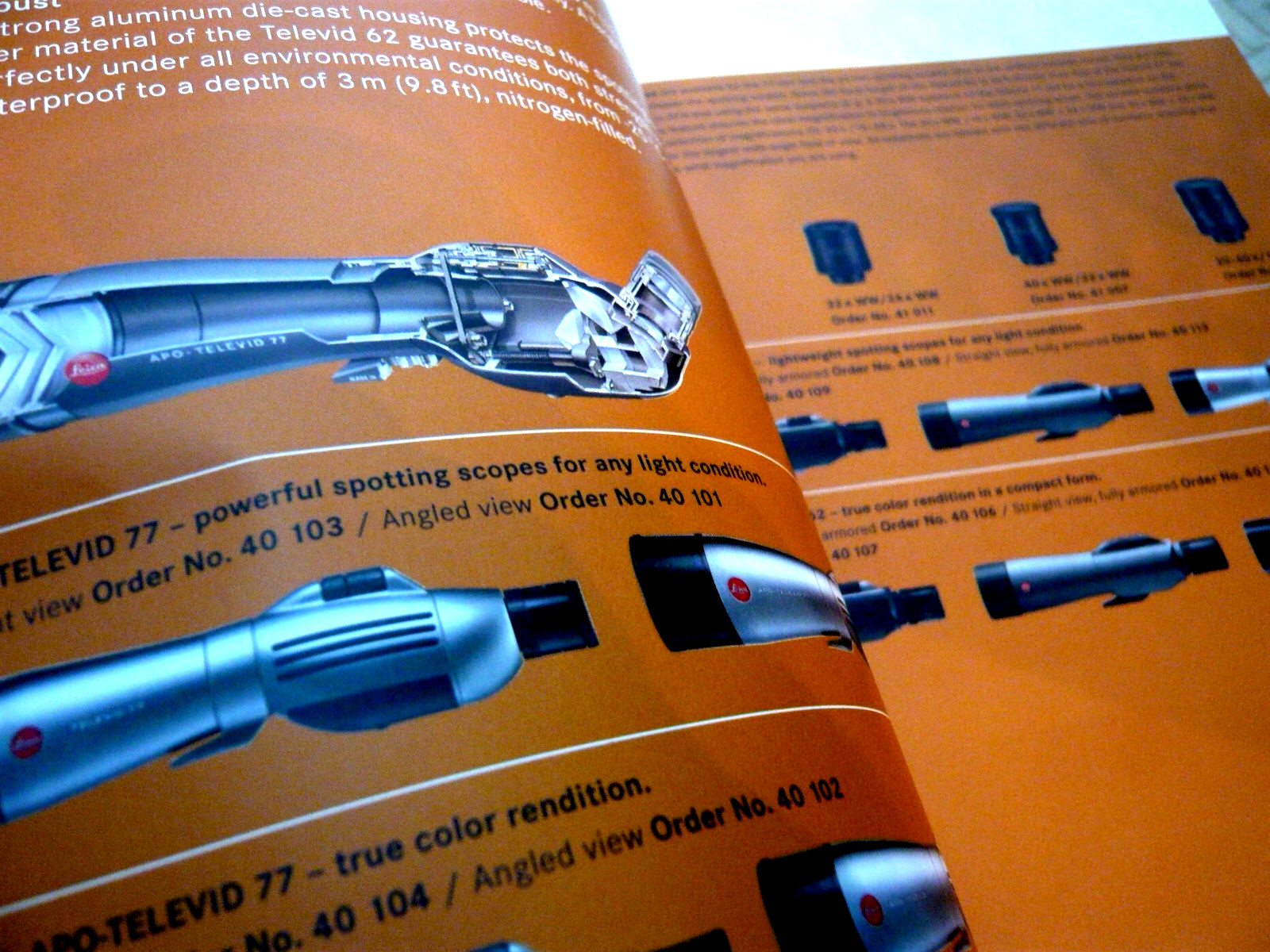 Leica Nature Observation. Binocs and Scopes. 100 pages. English specs.
