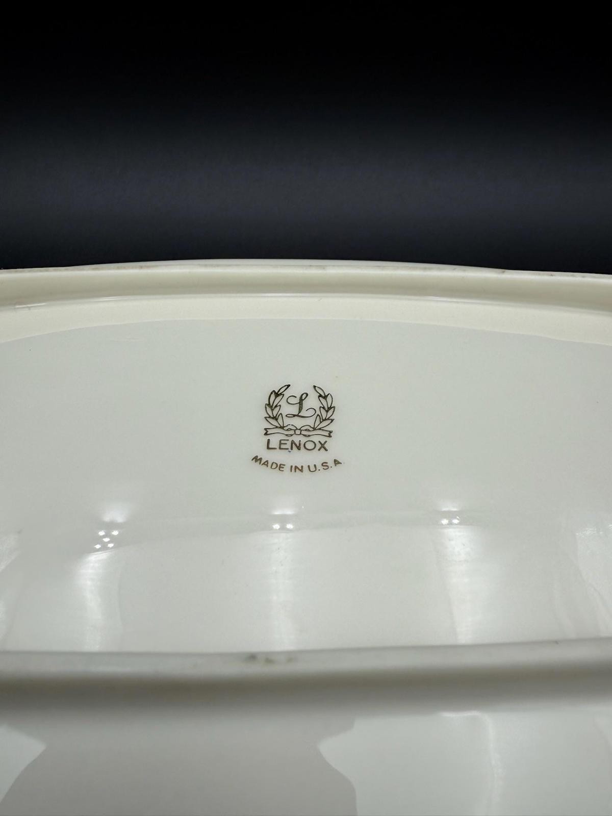 Lenox Fine Bone China Rectangular Ribbed Serving Dish