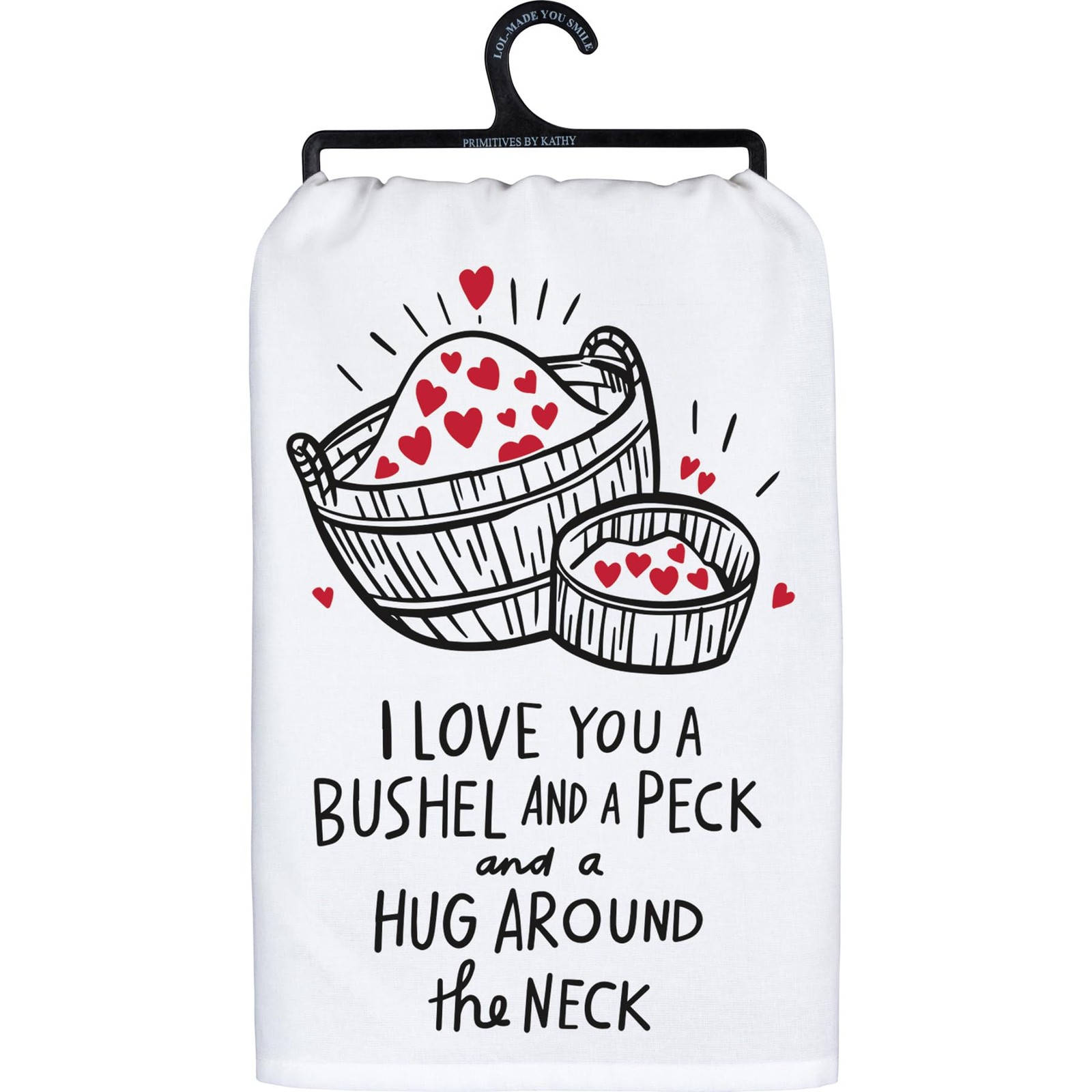 Primitives by Kathy A Bushel and A Peck Kitchen Dish Towel 28″ x 28″